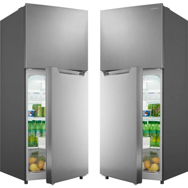 Insignia 24" 10.1 Cu. Ft. Top Freezer Refrigerator w/ Reversible Door (NS-RTM10SS2-C) - Stainless Steel