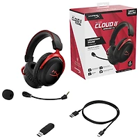 Casque de jeu sans fil Cloud II de HyperX - Noir/Rouge
