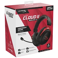 Casque de jeu sans fil Cloud II de HyperX - Noir/Rouge