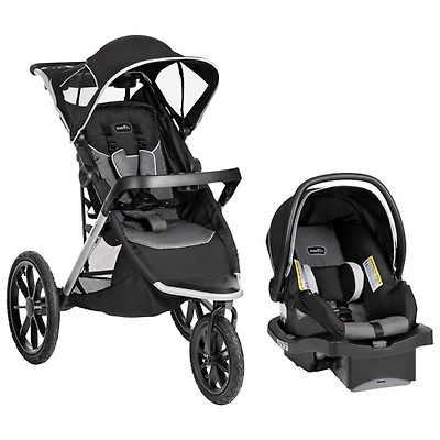 Evenflo Victory Plus Jogging Stroller with LiteMax Infant Car Seat - Black