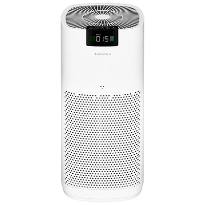 Purificateur d'air avec filtre HEPA pour pièce de taille moyenne d'Insignia - Blanc
