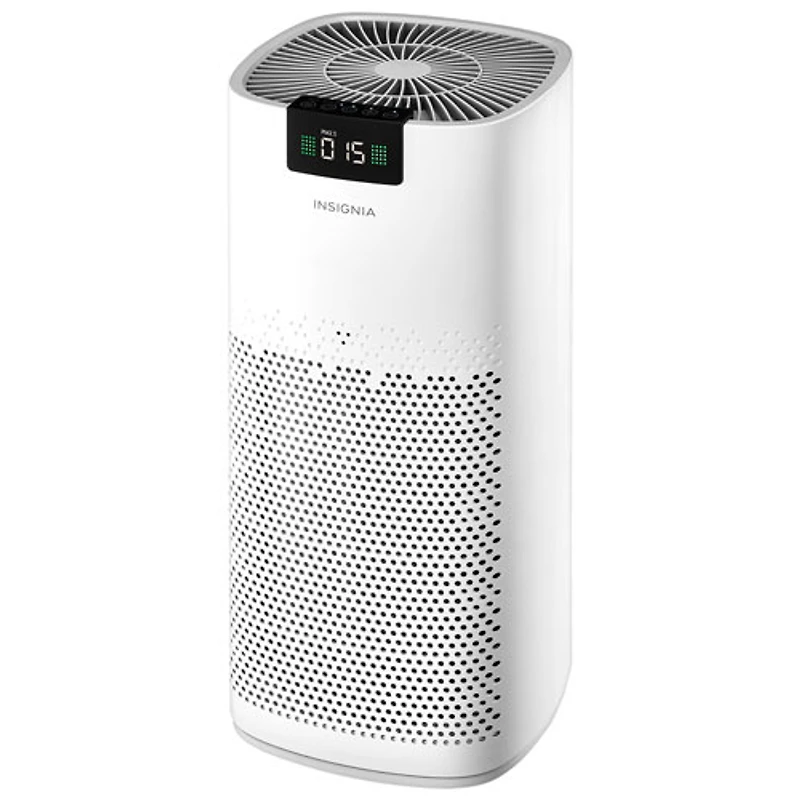 Purificateur d'air avec filtre HEPA pour pièce de taille moyenne d'Insignia - Blanc