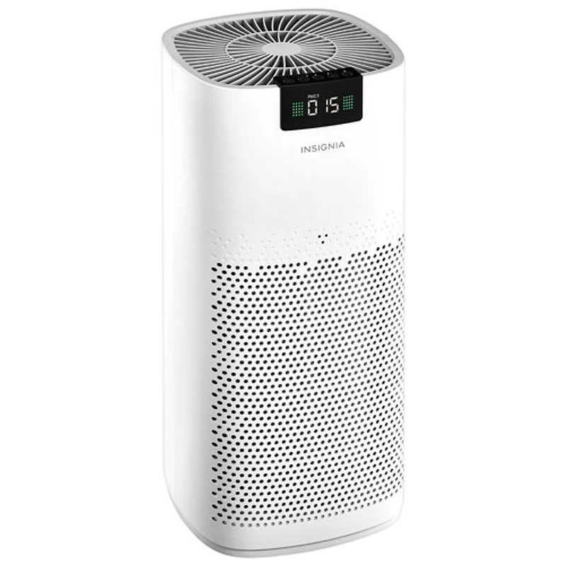 Purificateur d'air avec filtre HEPA pour pièce de taille moyenne d'Insignia - Blanc