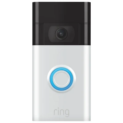 Sonnette de porte vidéo Wi-Fi de Ring (2e génération) - Nickel satiné