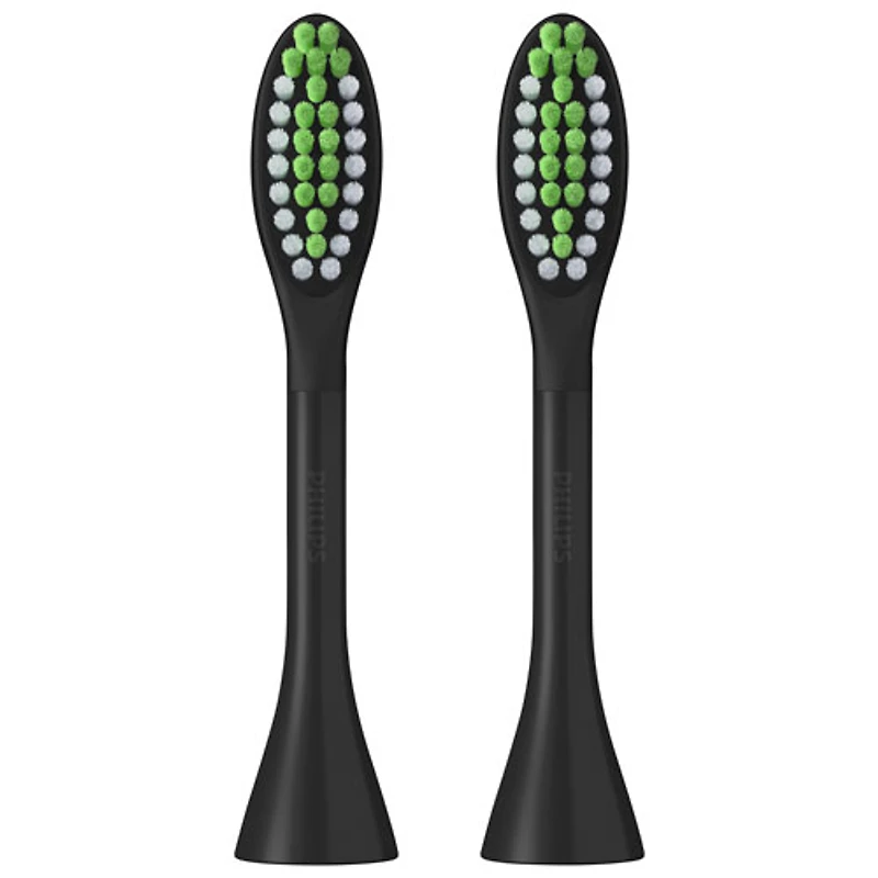 Tête de brosse à dents de rechange Philips One de Sonicare (BH1022/06) - Paq. 2 - Noir