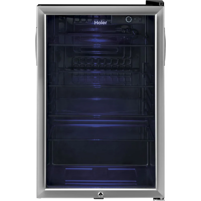 Haier 20.5 Cu. Ft. 150-Can Freestanding Beverage Centre (HEBF100BXS) - Stainless Steel