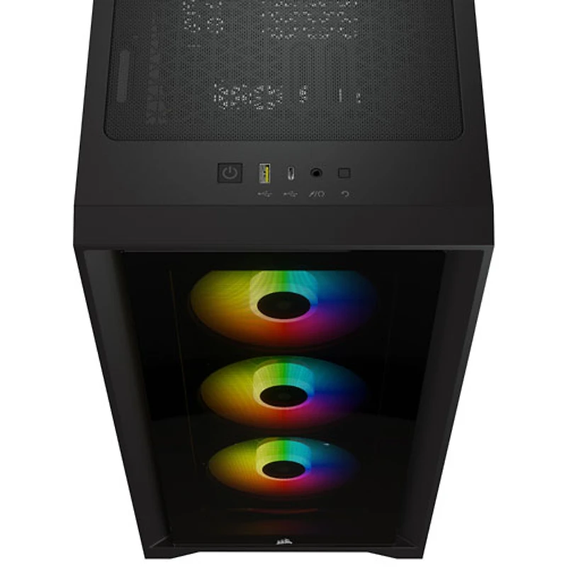 Corsair iCUE 4000X RGB Mid-Tower ATX Computer Case - Black