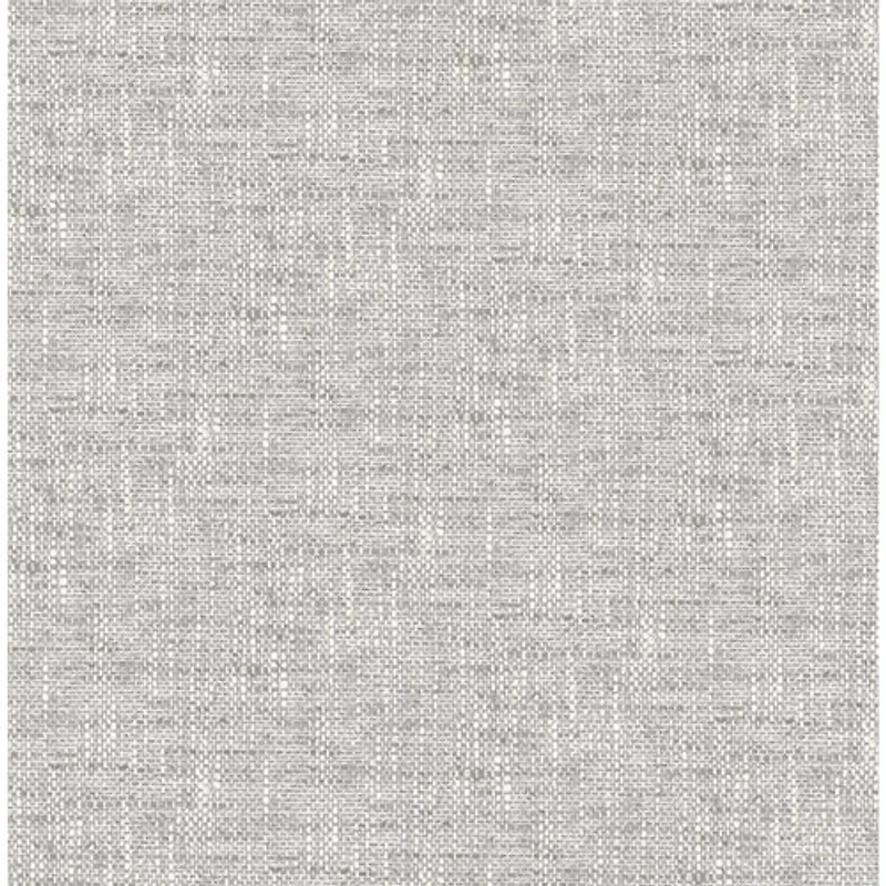 Papier peint autocollant à texture de popeline de NuWallpaper - Gris