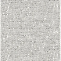 Papier peint autocollant à texture de popeline de NuWallpaper - Gris