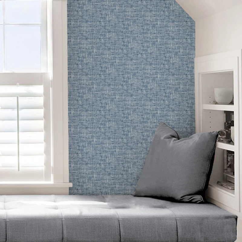 Papier peint autocollant Poplin Texture de NuWallpaper - Bleu marine