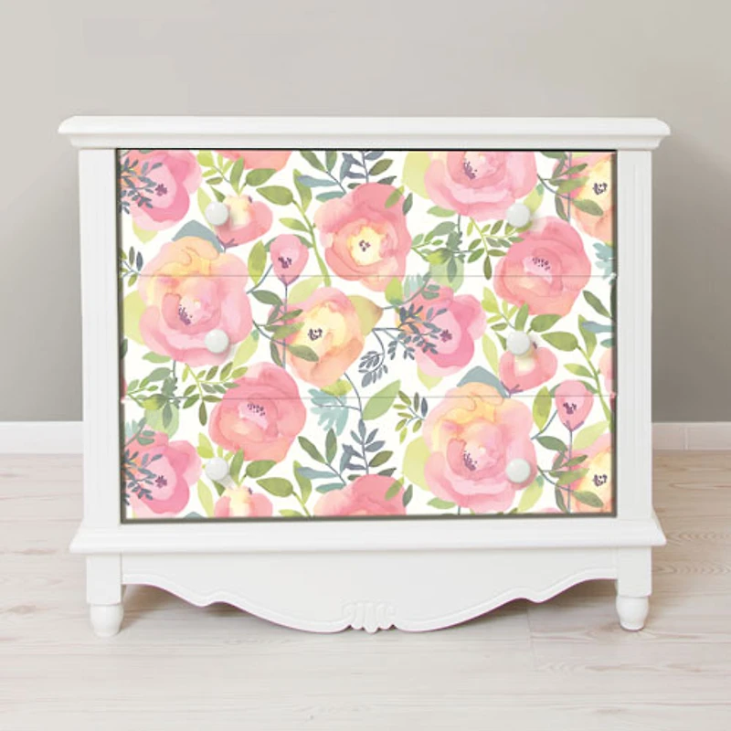 Papier peint autocollant Peachy Keen Pink de NuWallpaper - Rose