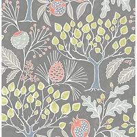 Papier peint autocollant forestier gris de NuWallpaper