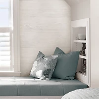 Papier peint autocollant à panneaux récupérés de NuWallpaper - Blanc