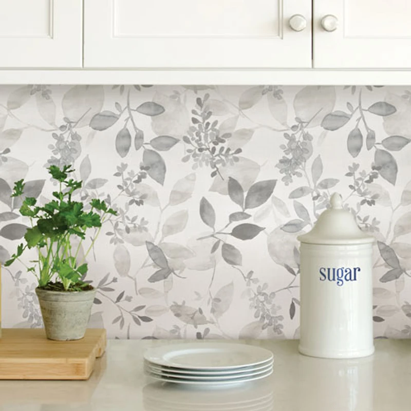 Papier peint autocollant Breezy de NuWallpaper - Gris