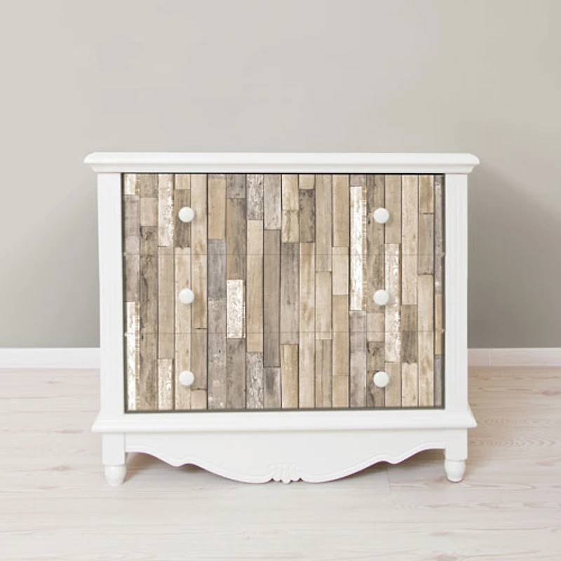 Papier peint autocollant Weathered Plank Barn d'InHome - Brun