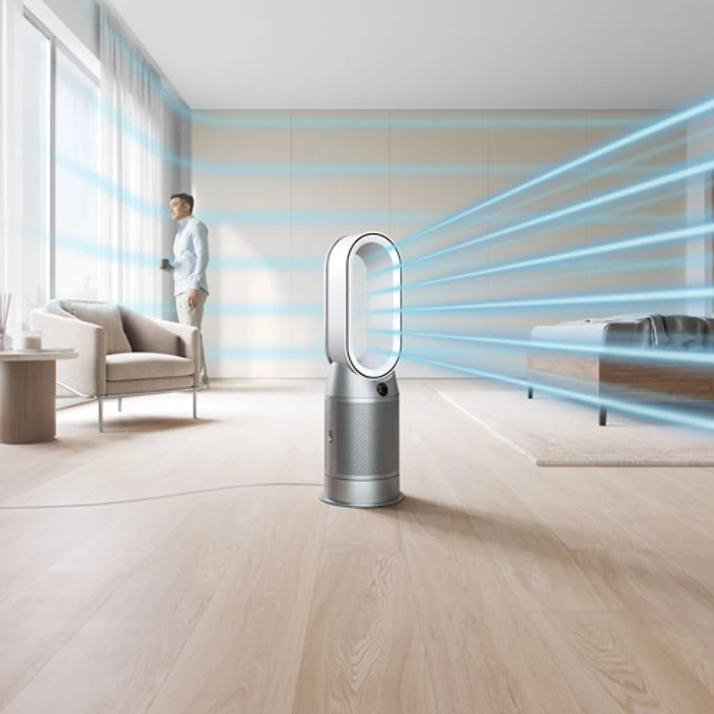 Purificateur à air chaud et froid HP07 de Dyson avec filtre HEPA - Blanc