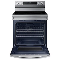 Samsung 30" 6.3 Cu. Ft. Fan Convection Electric Air Fry Range (NE63A6511SS) - Stainless