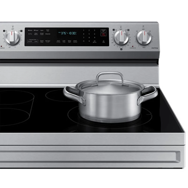 Cuisinière électrique convection véritable friture air 6,3 pi³ 30 po Samsung (NE63A6711SS) - Inox