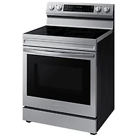 Cuisinière électrique convection véritable friture air 6,3 pi³ 30 po Samsung (NE63A6711SS) - Inox