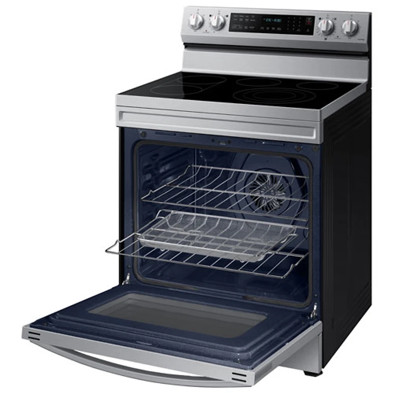 Cuisinière électrique convection véritable friture air 6,3 pi³ 30 po Samsung (NE63A6711SS) - Inox