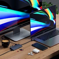 Satechi V2 8-Port USB-C Multi-Port Adapter with 4K HDMI & Ethernet (ST-TCMA2M) - Space Grey