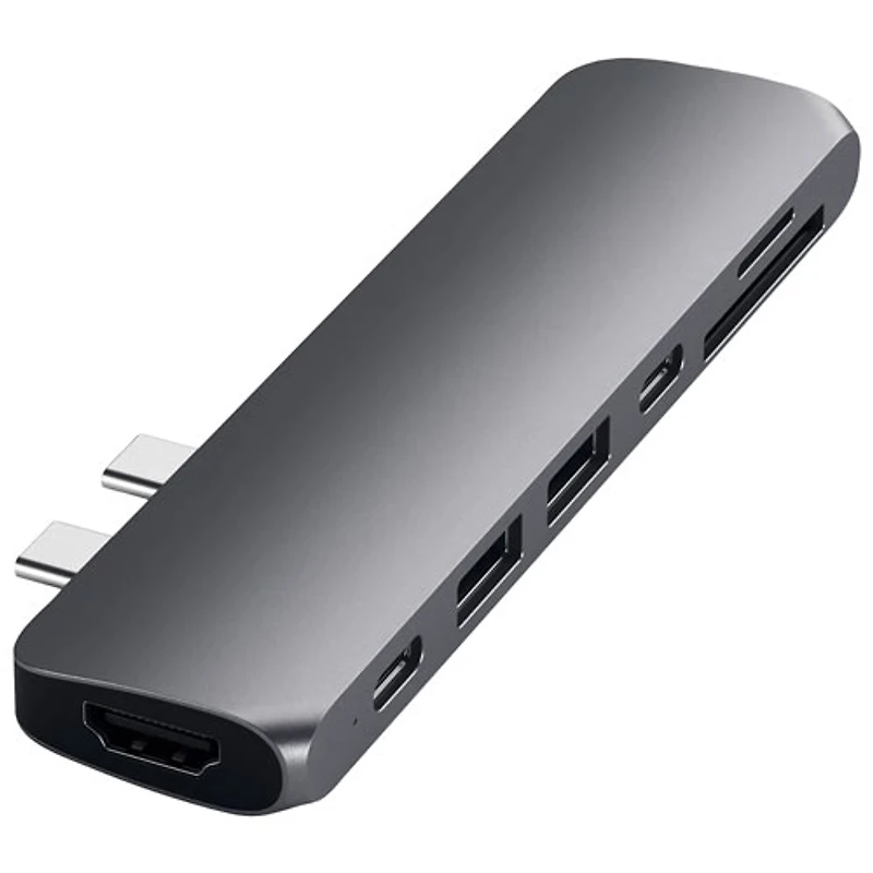 Concentrateur USB-C à 7 ports de Satechi + HDMI 4K pour MacBook Pro/Air (ST-CMBPM) - Gris cosmique