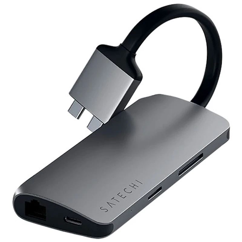 Satechi 6-Port USB-C Dual Multimedia Adapter (ST-TCDMMAM) - Space Grey