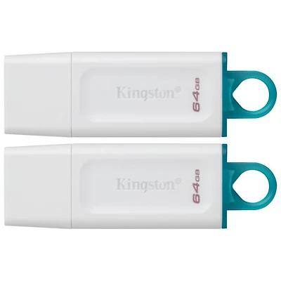 Clé USB 3.2 de 64 Go DataTraveler Exodia de Kingston - Paquet de 2