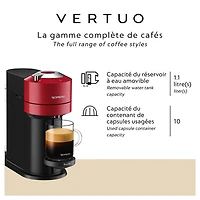Machine à café/expresso Nespresso Vertuo Next par Breville - Rouge cerise