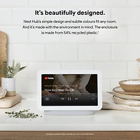 cran intelligent Nest Hub de Google (2e gén.) avec Assistant Google