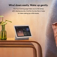 cran intelligent Nest Hub de Google (2e gén.) avec Assistant Google