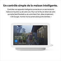 cran intelligent Nest Hub de Google (2e gén.) avec Assistant Google