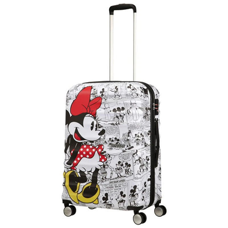 Valise rigide de 25 po Disney Wavebreaker d'American Tourister - Blanc/Minnie Mouse