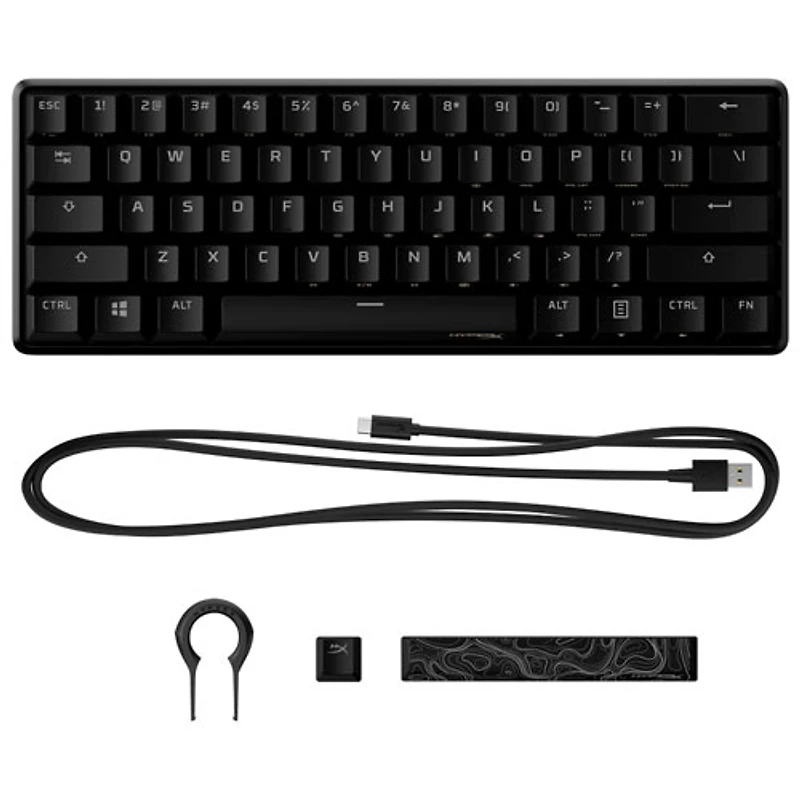 Clavier de jeu mécanique rétroéclairé à touches linéaires Red Alloy Origins 60 de HyperX