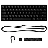 Clavier de jeu mécanique rétroéclairé à touches linéaires Red Alloy Origins 60 de HyperX