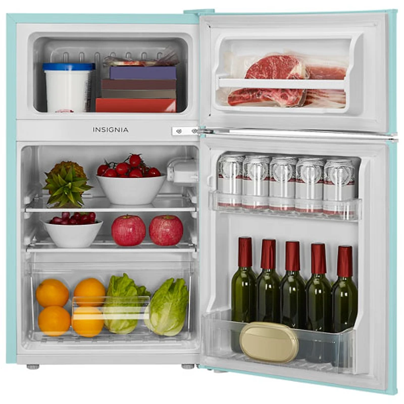 Insignia 3.1 Cu. Ft. Retro Bar Fridge w/Top Freezer (NS-CFR32MT1) - Mint - Only at Best Buy