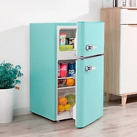 Insignia 3.1 Cu. Ft. Retro Bar Fridge w/Top Freezer (NS-CFR32MT1) - Mint - Only at Best Buy