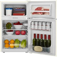 Réfrigérateur de bar rétro à congélateur supérieur 3,1 pi³ d'Insignia (NS-CFR32MT1) - Crème - Exclusivité de Best Buy
