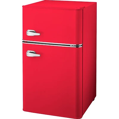Insignia 3.1 Cu. Ft. Retro Bar Fridge w/Top Freezer (NS-CFR32MT1) - Red - Only at Best Buy
