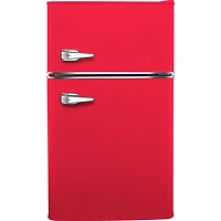 Insignia 3.1 Cu. Ft. Retro Bar Fridge w/Top Freezer (NS-CFR32MT1) - Red - Only at Best Buy