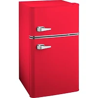 Insignia 3.1 Cu. Ft. Retro Bar Fridge w/Top Freezer (NS-CFR32MT1) - Red - Only at Best Buy