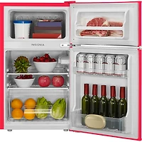 Insignia 3.1 Cu. Ft. Retro Bar Fridge w/Top Freezer (NS-CFR32MT1) - Red - Only at Best Buy