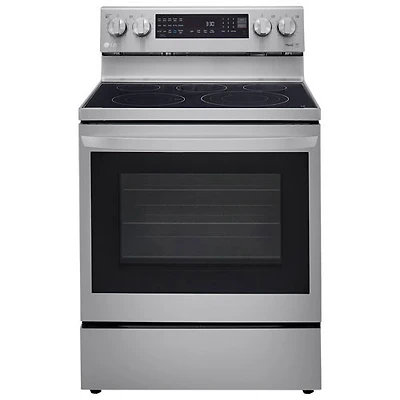 Cuisinière électrique 5 éléments 6,3 pi³ 30 po friture air LG (LREL6325F) - Inox - BO - Parfait état
