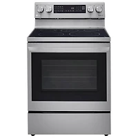Cuisinière électrique 5 éléments 6,3 pi³ 30 po friture air LG (LREL6325F) - Inox - BO - Parfait état