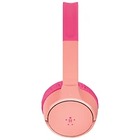 Belkin SoundForm Mini On-Ear Bluetooth Kids Headphones - Pink