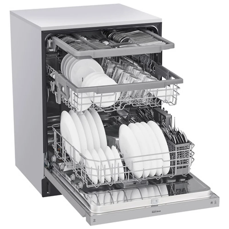 LG 24" 48dB Built-In Dishwasher w/ Third Rack (LDFN4542S) - Stainless Steel