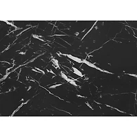 Bureau ordinateur à cadre en métal avec tiroir de 42,25 po de largeur de Monarch - Marbre noir/Noir