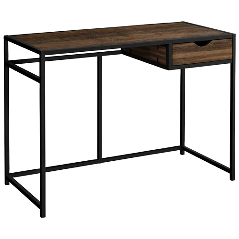 Monarch Metal-Frame 42.25"W Computer Desk with Drawer - Brown/Black