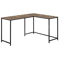 Bureau d'ordinateur en angle de 58,25 po de largeur de Monarch - Brun/Noir