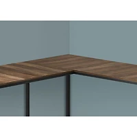 Bureau d'ordinateur en angle de 58,25 po de largeur de Monarch - Brun/Noir